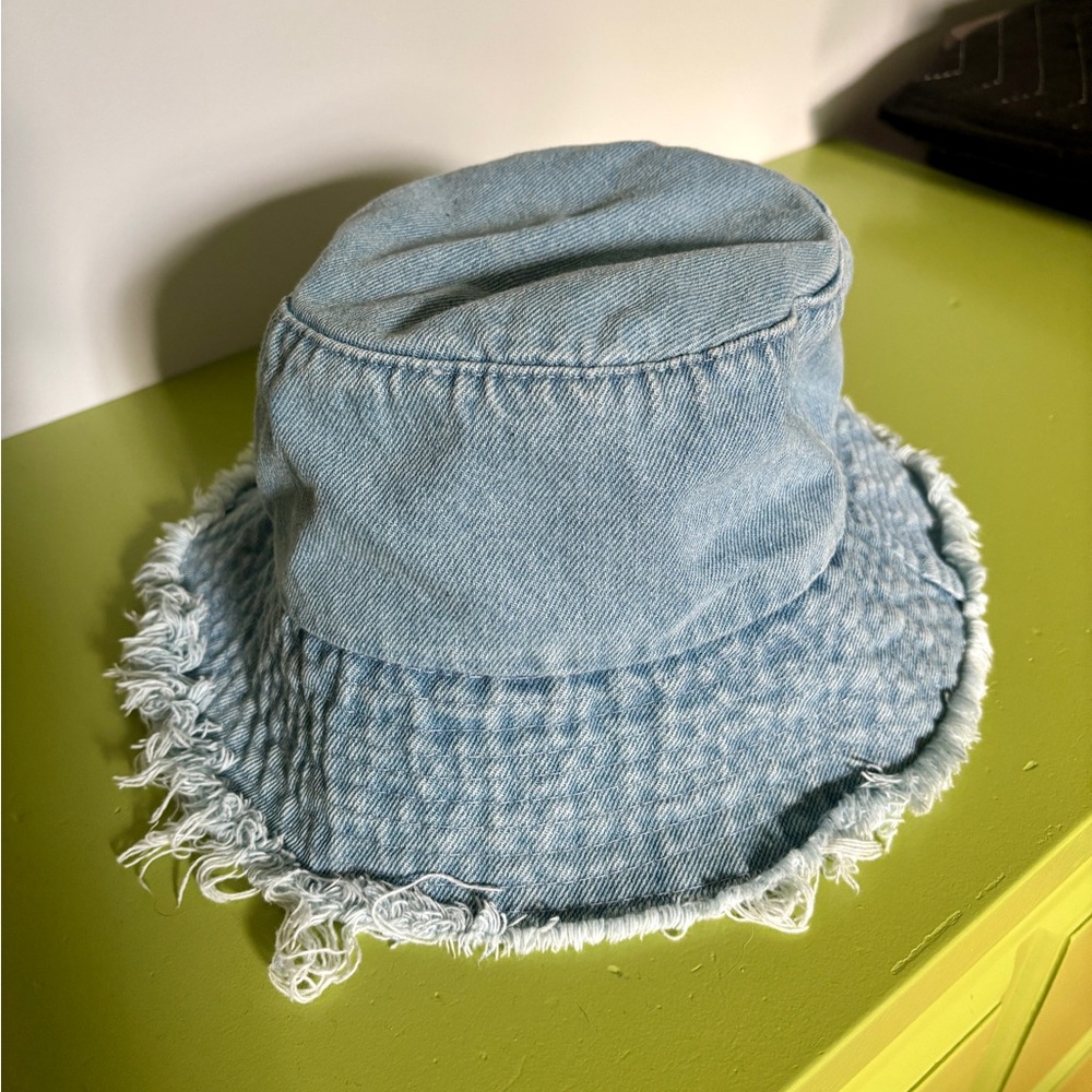 Distressed Denim Bucket Hat